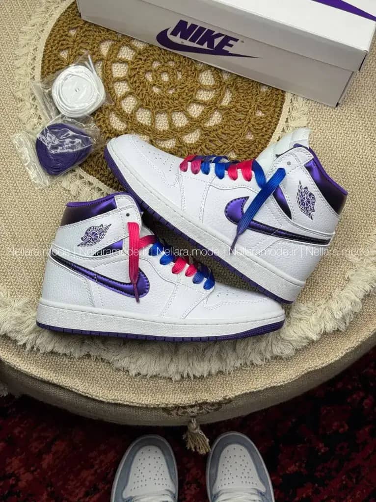 نایک جردن ۱ ساقدار متالیک پرپل زنانه و مردانه | Nike Air Jordan 1 High Metallic Purple