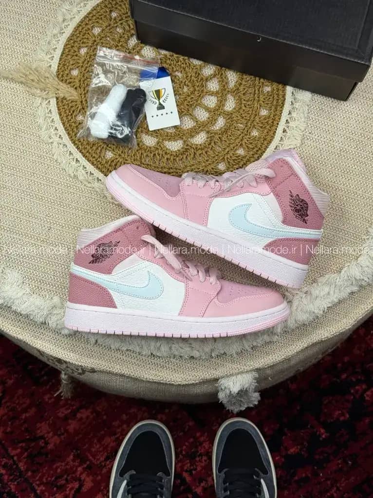 نایک ایر جردن وان ساقدار صورتی دیجیتال پینک زنانه | Nike Air Jordan 1 High Digital Pink