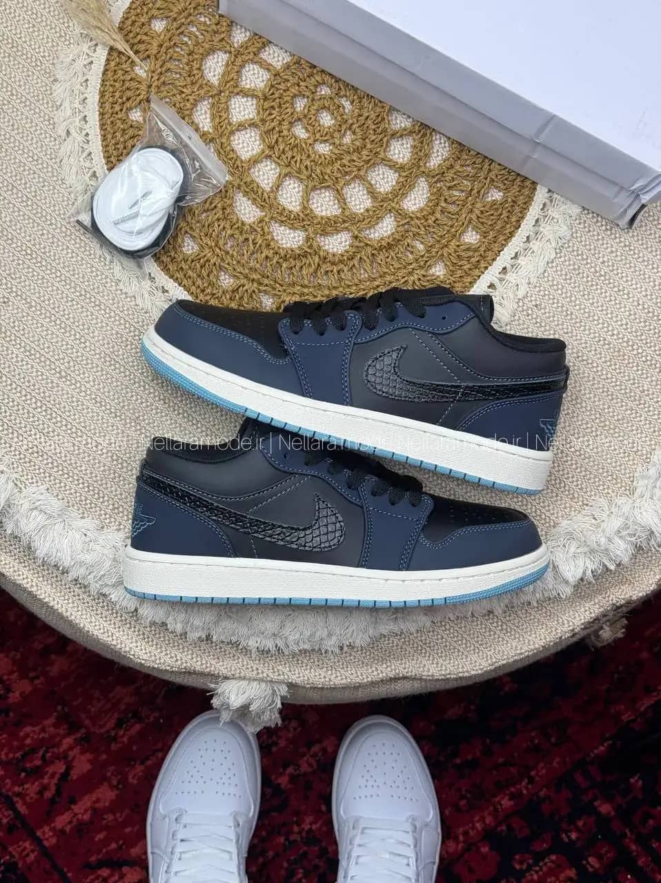 نایک جردن ۱ بدون ساق SE مشکی سرمه‌ای تیره زنانه و مردانه | Nike Air Jordan 1 SE Black Dark Navy