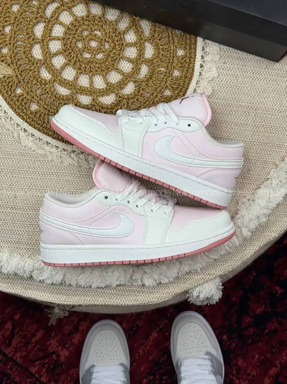 کتونی جردن ۱ لو اس ای صورتی زنانه | Air Jordan Low SE Sail Pink