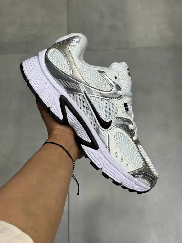 کفش نایک V2K Run سفید نقره‌ای مشکی زنانه و مردانه | Nike V2K Run White Silver Black