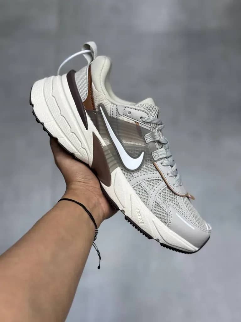 کفش نایک V2K Run کرم خاکستری قهوه‌ای زنانه و مردانه | Nike V2K Run Cream Grey