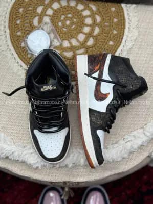 کفش نایک ایر جردن وان ساقدار پوست مار دراگون Nike Air Jordan 1 High Dragon Snakeskin