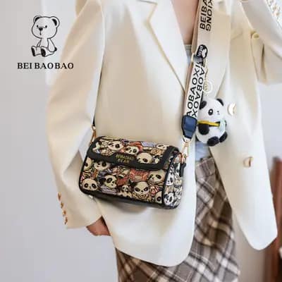 کیف وارداتی تدی بند برزنتی مشکی