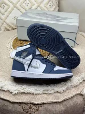 نایک جردن ۱ ساقدار سفید سرمه ای | Nike Jordan 1 High Midnight Navy