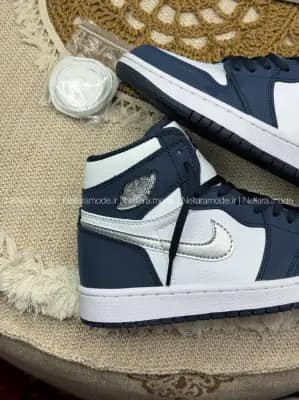 نایک جردن ۱ ساقدار سفید سرمه ای | Nike Jordan 1 High Midnight Navy