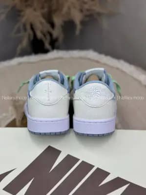 نایک جردن ۱ بدون ساق تراویس اسکات آبی کرم سوئد زنانه و مردانه | Nike Air Jordan 1 Travis Scott