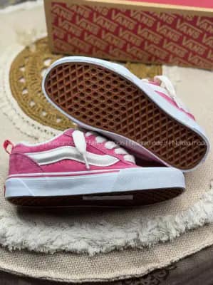 ونس کنو اسکول صورتی سفید زنانه | Vans Knu Skool Pink White