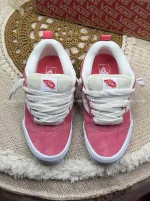 ونس کنو اسکول صورتی سفید زنانه | Vans Knu Skool Pink White