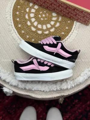 ونس نیو اسکول مشکی صورتی زنانه | Vans Knu Skool Black Pink