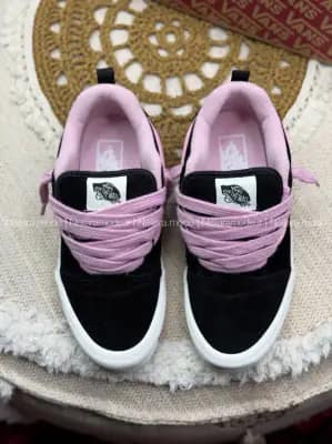 ونس نیو اسکول مشکی صورتی زنانه | Vans Knu Skool Black Pink