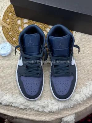 نایک جردن ۱ مید بنفش ابسیدین مات زنانه و مردانه | Nike Air Jordan 1 Mid Obsidian Sanded Purple