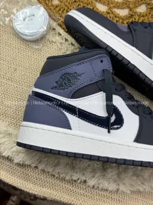 نایک جردن ۱ مید بنفش ابسیدین مات زنانه و مردانه | Nike Air Jordan 1 Mid Obsidian Sanded Purple