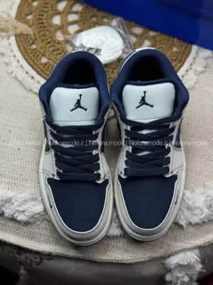نایک جردن ۱ بدون ساق دیور سرمه‌ای زنانه و مردانه | Nike Jordan 1 Navy Dior