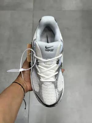 کفش نایک V2K Run سفید نقره‌ای آبی زنانه و مردانه | Nike V2K Run White Silver Blue