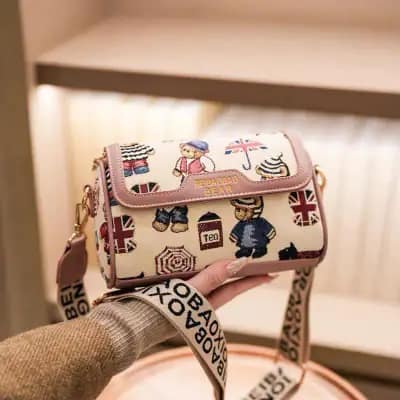 کیف دوشی تدی پرچم انگلیس بند برزنتی چندرنگ