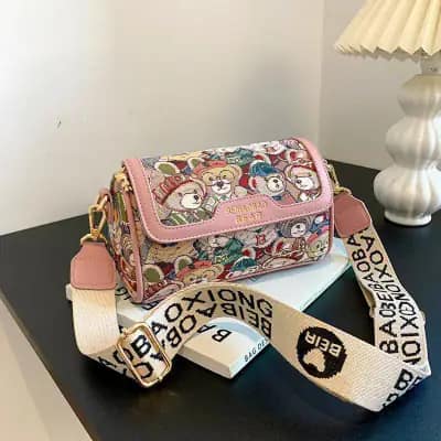 کیف وارداتی تدی Literary عینکی بند پهن چندرنگ