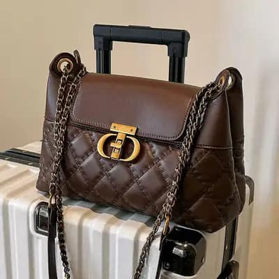 کیف دوشی زنانه چرم زنجیردار