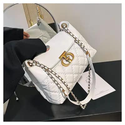 کیف دوشی زنانه چرم زنجیردار