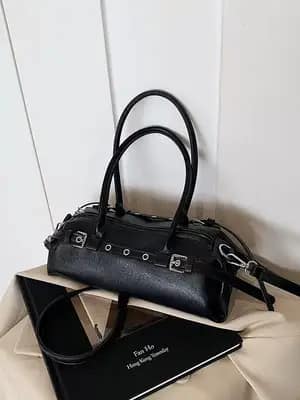 کیف وارداتی زنانه طرح استوانه‌ای مدل پانچ