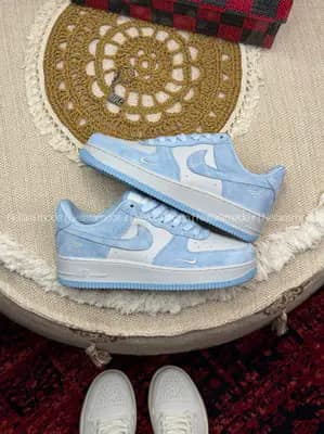 کتونی نایک ایر فورس ۱ لو LV8 یوتیلیتی سفید و آبی | Nike Air Force 1 Low LV8 Utility White/Blue