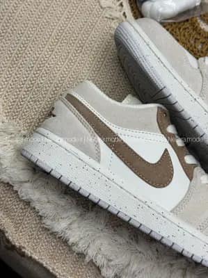 کفش جردن ۱ کرم بژ قهوه‌ای زنانه | Air Jordan 1 Cream Beige
