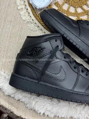 نایک ایر جردن ۱ مید تمام مشکی | Nike air jordan 1 mid triple black